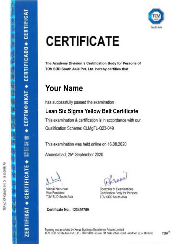 Lean Six Sigma Yellow Belt